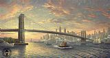 Thomas Kinkade Canvas Paintings - The Spirit of New York